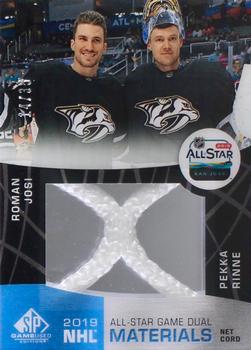 2019-20 SP Game Used - 2019 NHL All-Star Game Material Net Cord Duals #ASDNC-JR Roman Josi / Pekka Rinne Front