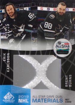 2019-20 SP Game Used - 2019 NHL All-Star Game Material Net Cord Duals #ASDNC-KB Erik Karlsson / Brent Burns Front
