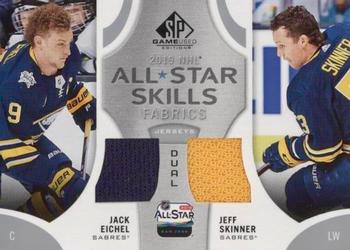 2019-20 SP Game Used - 2019 NHL All-Star Skills Fabric Duals #AS2-ES Jack Eichel / Jeff Skinner Front