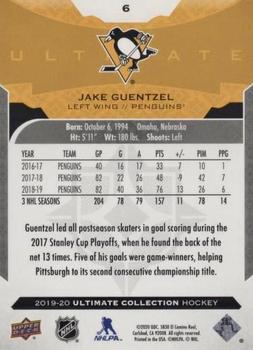 2019-20 Upper Deck Ultimate Collection #6 Jake Guentzel Back