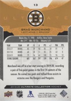 2019-20 Upper Deck Ultimate Collection #13 Brad Marchand Back
