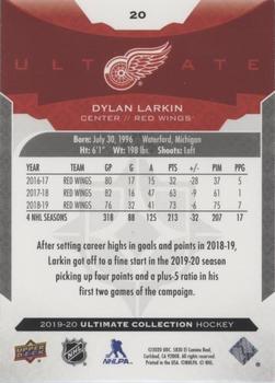 2019-20 Upper Deck Ultimate Collection #20 Dylan Larkin Back