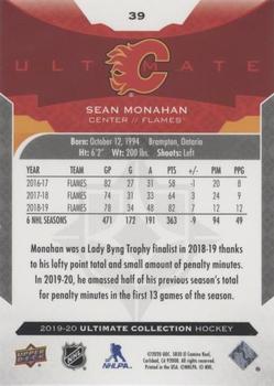 2019-20 Upper Deck Ultimate Collection #39 Sean Monahan Back