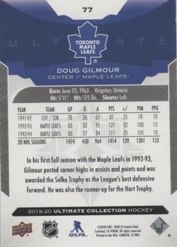 2019-20 Upper Deck Ultimate Collection #77 Doug Gilmour Back