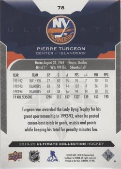 2019-20 Upper Deck Ultimate Collection #78 Pierre Turgeon Back