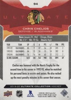 2019-20 Upper Deck Ultimate Collection #94 Chris Chelios Back