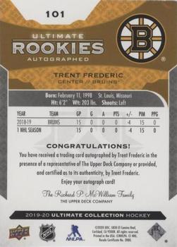 2019-20 Upper Deck Ultimate Collection #101 Trent Frederic Back
