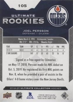 2019-20 Upper Deck Ultimate Collection #105 Joel Persson Back