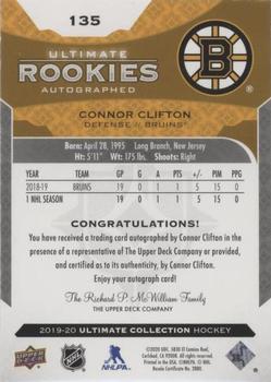 2019-20 Upper Deck Ultimate Collection #135 Connor Clifton Back