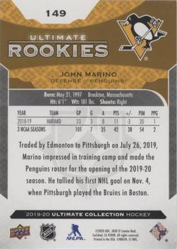 2019-20 Upper Deck Ultimate Collection #149 John Marino Back