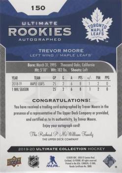 2019-20 Upper Deck Ultimate Collection #150 Trevor Moore Back