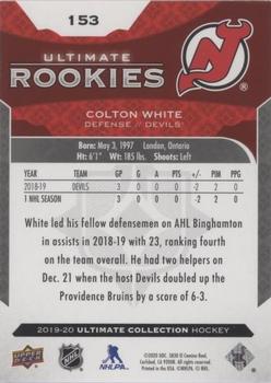 2019-20 Upper Deck Ultimate Collection #153 Colton White Back