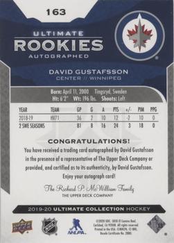 2019-20 Upper Deck Ultimate Collection #163 David Gustafsson Back