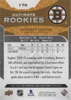 2019-20 Upper Deck Ultimate Collection #170 Cameron Hughes Back