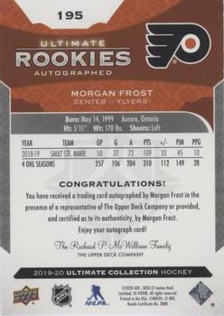 2019-20 Upper Deck Ultimate Collection #195 Morgan Frost Back