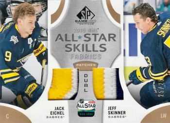 2019-20 SP Game Used - 2019 NHL All-Star Skills Fabric Duals Patch #AS2-ES Jack Eichel / Jeff Skinner Front
