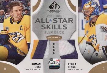 2019-20 SP Game Used - 2019 NHL All-Star Skills Fabric Duals Patch #AS2-JR Roman Josi / Pekka Rinne Front