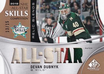 2019-20 SP Game Used - 2019 NHL All-Star Skills Relic Blends Patch #ASRB-DU Devan Dubnyk Front