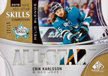 2019-20 SP Game Used - 2019 NHL All-Star Skills Relic Blends Patch #ASRB-EK Erik Karlsson Front