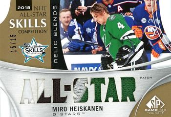 2019-20 SP Game Used - 2019 NHL All-Star Skills Relic Blends Patch #ASRB-MH Miro Heiskanen Front