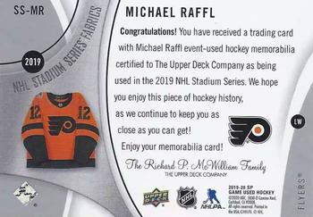 2019-20 SP Game Used - 2019 NHL Stadium Series Fabrics #SS-MR Michael Raffl Back