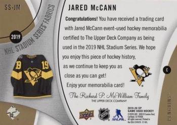 2019-20 SP Game Used - 2019 NHL Stadium Series Fabrics Patch #SS-JM Jared McCann Back