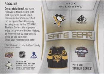 2019-20 SP Game Used - 2019 NHL Stadium Series Game Gear #SSGG-NB Nick Bjugstad Back