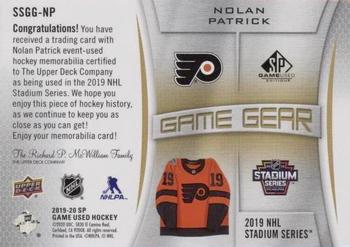 2019-20 SP Game Used - 2019 NHL Stadium Series Game Gear #SSGG-NP Nolan Patrick Back