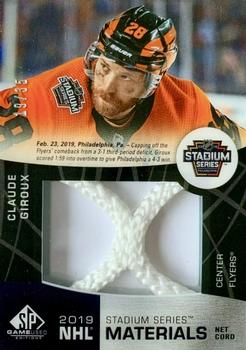2019-20 SP Game Used - 2019 NHL Stadium Series Material Net Cord #SSNC-CG Claude Giroux Front
