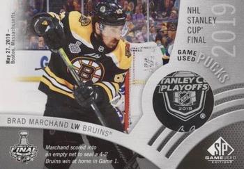2019-20 SP Game Used - 2019 NHL Stanley Cup Final Game Used Pucks #SCGUP-BM Brad Marchand Front