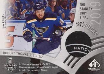 2019-20 SP Game Used - 2019 NHL Stanley Cup Final Game Used Pucks #SCGUP-RT Robert Thomas Front