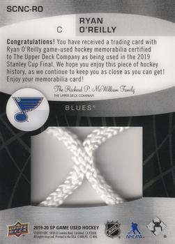 2019-20 SP Game Used - 2019 NHL Stanley Cup Final Material Net Cord #SCNC-RO Ryan O'Reilly Back