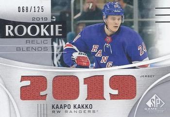 2019-20 SP Game Used - 2019 Rookie Relic Blends #RRB-KK Kaapo Kakko Front