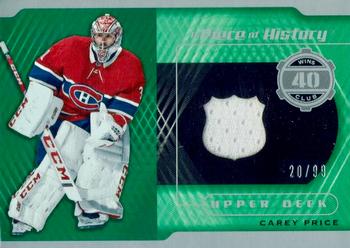 2019-20 SP Game Used - A Piece of History 40 Win Season Club #40-CP Carey Price Front