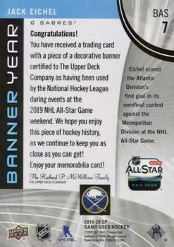 2019-20 SP Game Used - Banner Year 2019 NHL All-Star Jumbo Relics #BAS-7 Jack Eichel Back