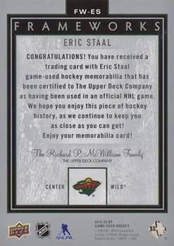 2019-20 SP Game Used - Frameworks #FW-ES Eric Staal Back