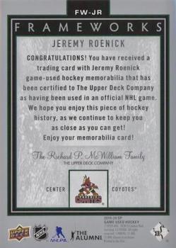 2019-20 SP Game Used - Frameworks #FW-JR Jeremy Roenick Back