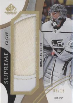 2019-20 SP Game Used - Supreme Jumbo Relics #PA-JQ Jonathan Quick Front