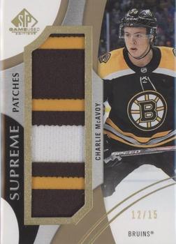 2019-20 SP Game Used - Supreme Jumbo Relics #PA-MC Charlie McAvoy Front