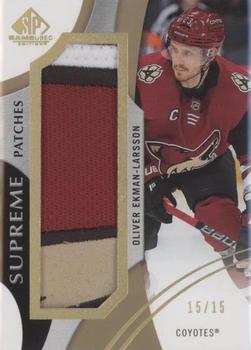 2019-20 SP Game Used - Supreme Jumbo Relics #PA-OE Oliver Ekman-Larsson Front