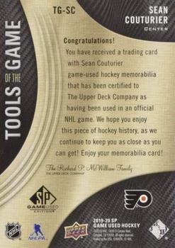 2019-20 SP Game Used - Tools of the Game Relics #TG-SC Sean Couturier Back