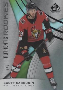 2019-20 SP Game Used - Black Rainbow #111 Scott Sabourin Front