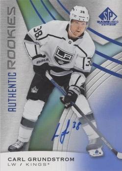 2019-20 SP Game Used - Blue Autographs #158 Carl Grundstrom Front