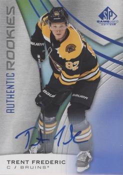 2019-20 SP Game Used - Blue Autographs #195 Trent Frederic Front