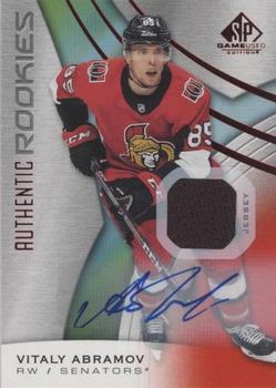 2019-20 SP Game Used - Red Autograph Jersey #116 Vitaly Abramov Front