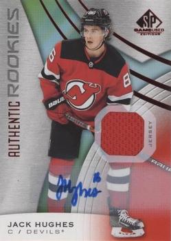 2019-20 SP Game Used - Red Autograph Jersey #200 Jack Hughes Front