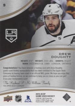 2019-20 SP Game Used - Gold Jersey Relics #9 Drew Doughty Back