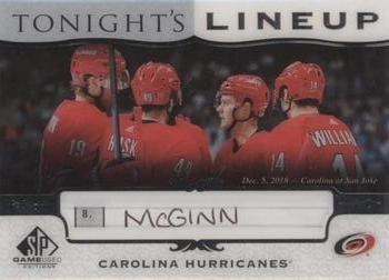2019-20 SP Game Used - Tonight's Lineup #TL-CAR Brock McGinn Front