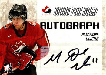 2007 In The Game Going For Gold - Autographs #12 Marc-Andre Cliche Front
