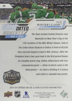 2019-20 Upper Deck Game Dated Moments #35 Dallas Stars Back